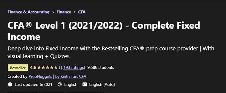 CFA Level 1 Complete fixed income