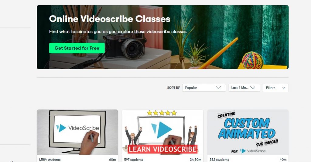 Online videoscribe classes