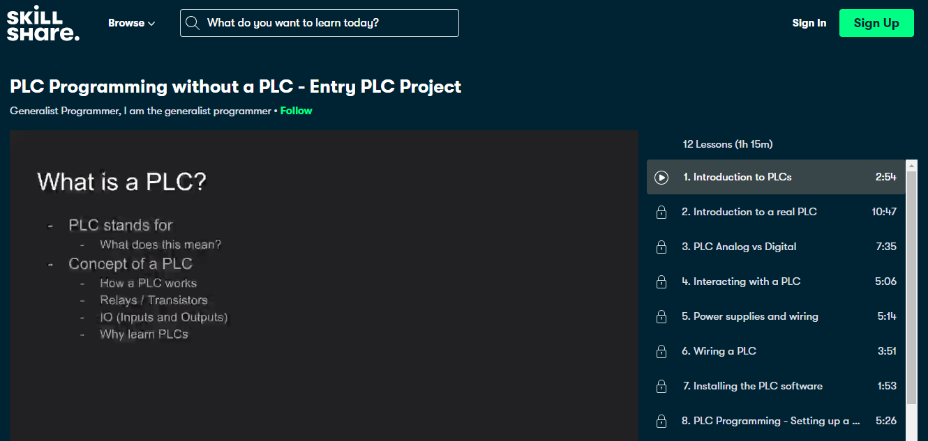 PLC Programming without a PLC - Entry PLC Project