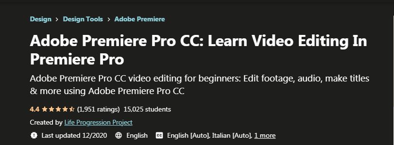 Adobe Premiere Pro CC Learn video Editing in Premiere Pro