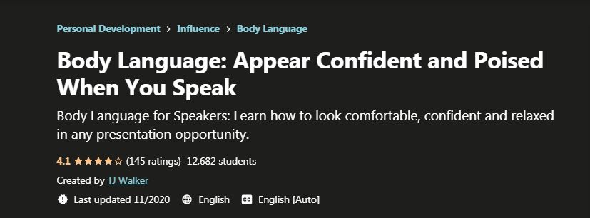 Appear confident and poised when you speak