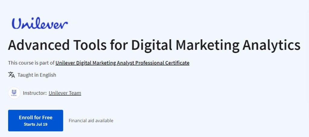 Advanced Tools for Digital Marketing Analytics 