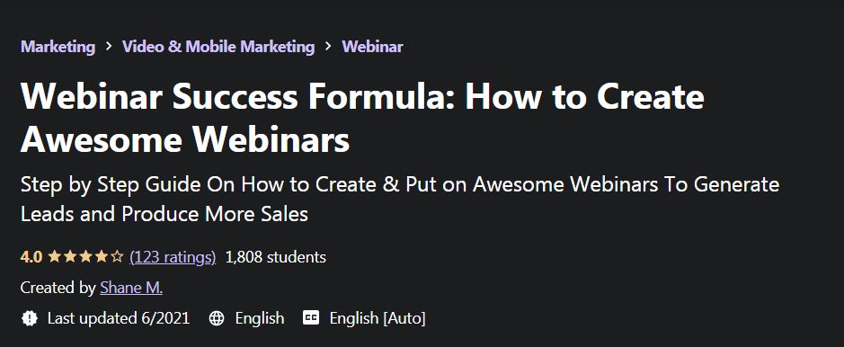 Webinar Success Formula