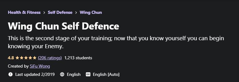 wing chun self defence