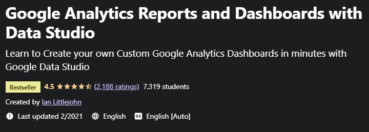 Google Analytics Reports and Dashboards with Data Studio