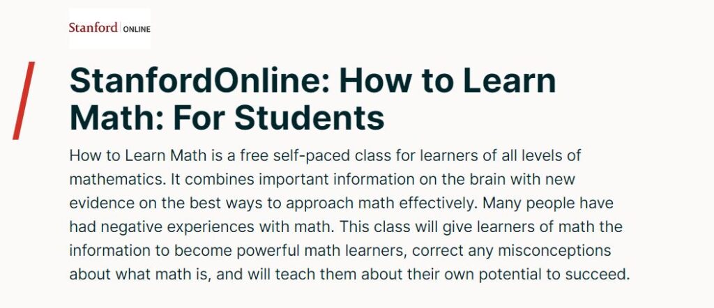 How to Learn Math: For Students