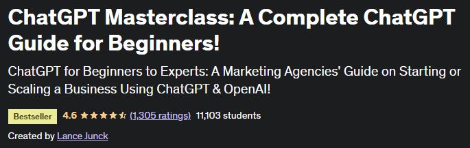 ChatGPT Masterclass- A Complete ChatGPT Guide for Beginners!