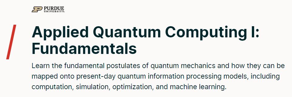 Applied Quantum Computing I-Fundamentals