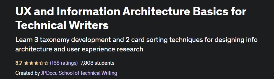 UX and Information Architecture Basics for Technical Writers