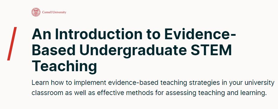 An Introduction to Evidence-Based Undergraduate STEM Teaching