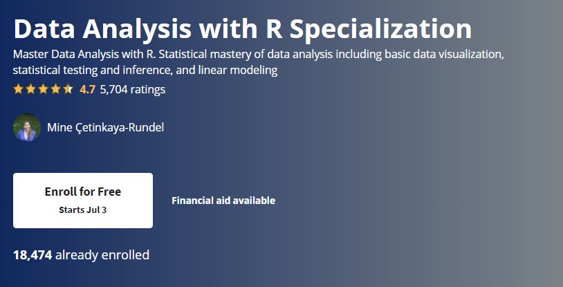 Data Analysis with R Specialization