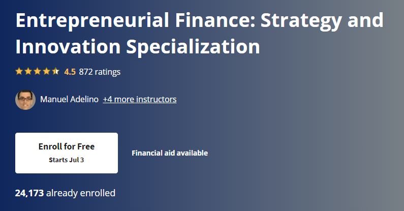 Entrepreneurial Finance: Strategy and Innovation Specialization