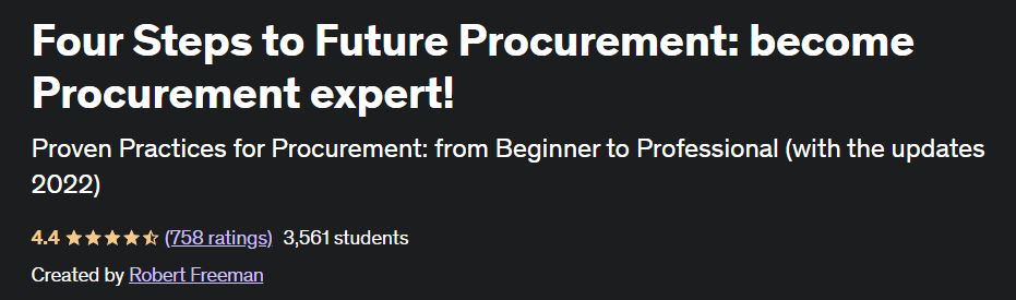 Four Steps to Future Procurement: become Procurement expert!