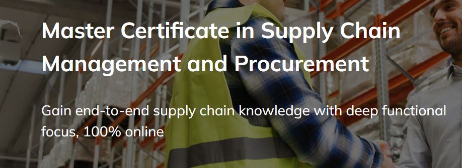 Master Certificate in Supply Chain Management and Procurement