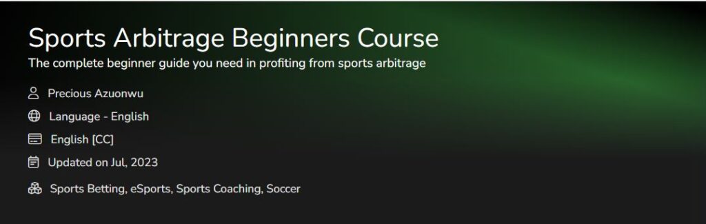 Sports Arbitrage Beginners Course