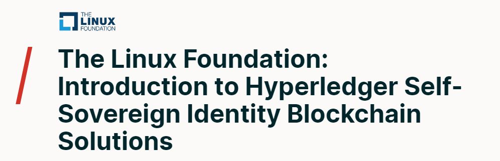 Introduction to Hyperledger Self-Sovereign Identity Blockchain Solutions