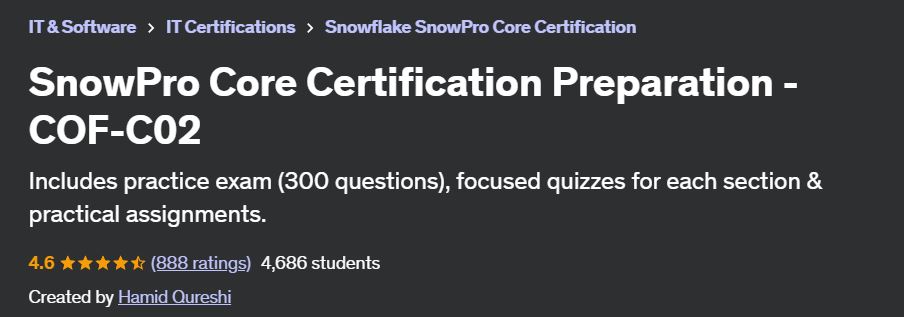 SnowPro Core Certification Preparation - COF-C02