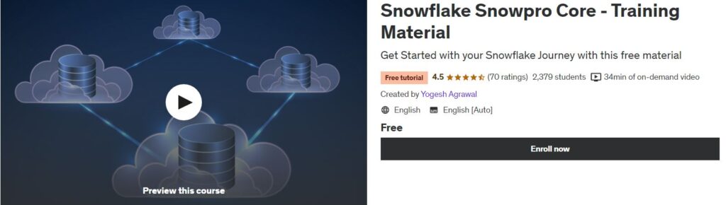 Snowflake Snowpro Core - Training Material