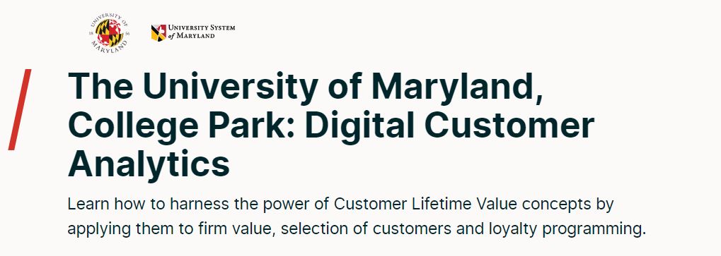 The University of Maryland, College Park: Digital Customer Analytics