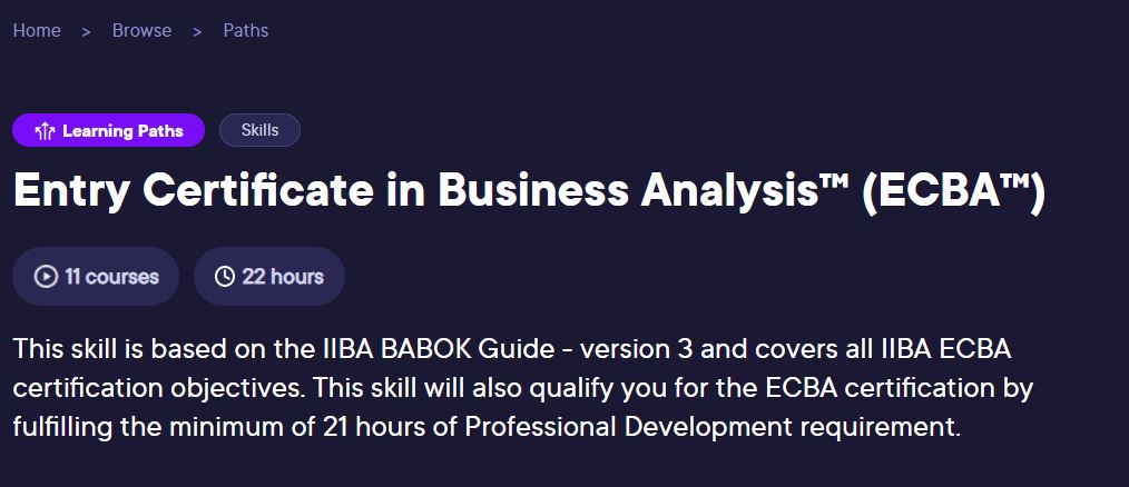 7 Best + Free IIBA ECBA Certification Training Courses