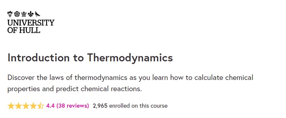 7 Best + Free Thermodynamics Courses with Certificates