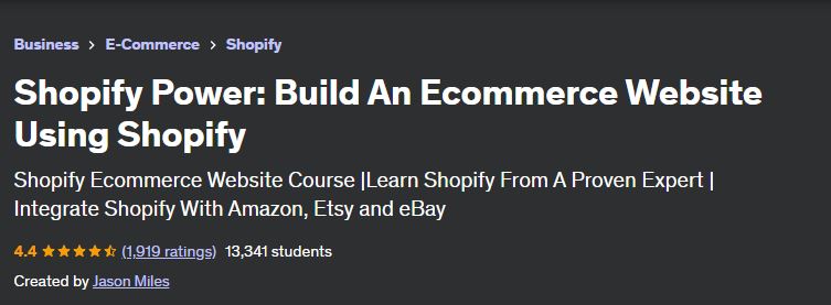 Build An Ecommerce Website Using Shopify