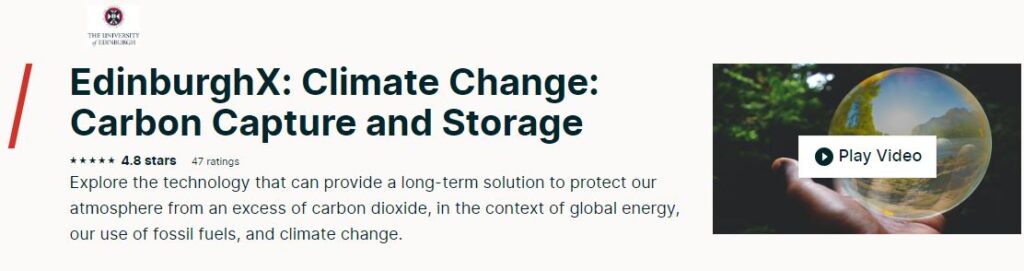 Climate Change: Carbon Capture and Storage