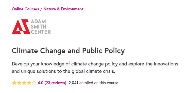 Climate Change and Public Policy