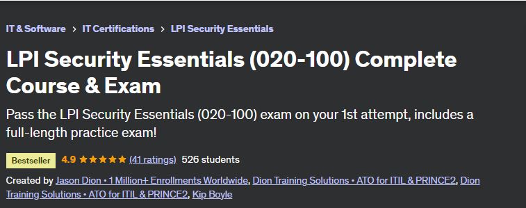 LPI Security Essentials (020-100) Complete Course & Exam