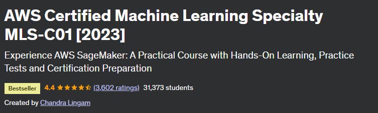 AWS Certified Machine Learning Specialty MLS-C01 [2023]