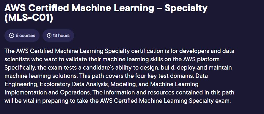 8 Best + Free AWS Certified Machine Learning - Specialty Courses