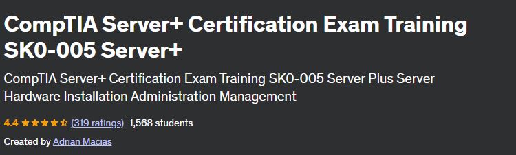 CompTIA Server+ Certification Exam Training SK0-005 Server+ 