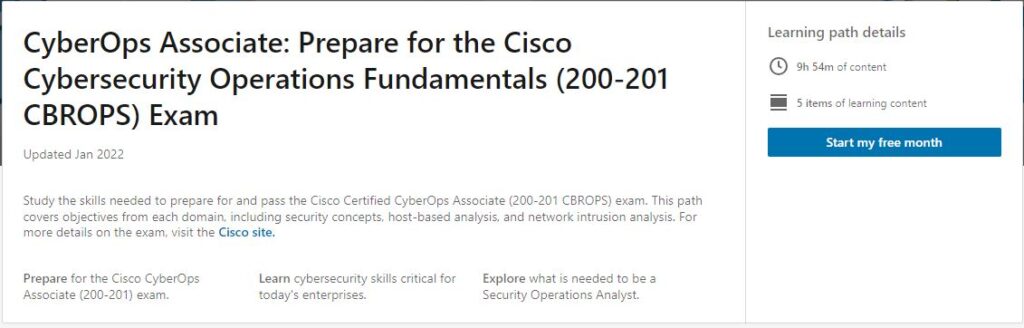 CyberOps Associate: Prepare for the Cisco Cybersecurity Operations Fundamentals (200-201 CBROPS) Exam 