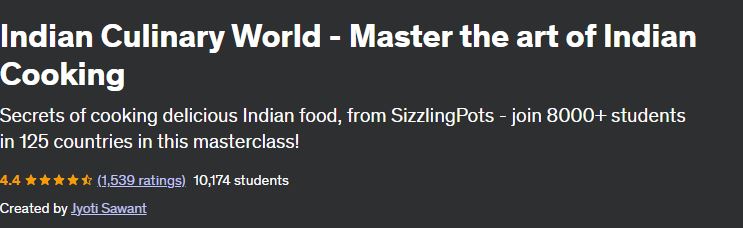 Indian Culinary World - Master the art of Indian Cooking