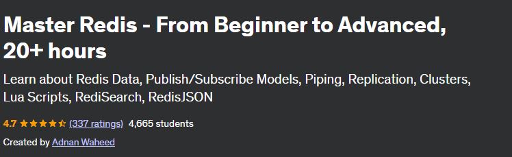 Master Redis - From Beginner to Advanced, 20+ hours