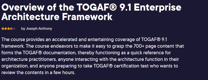 Overview of the TOGAF® 9.1 Enterprise Architecture Framework