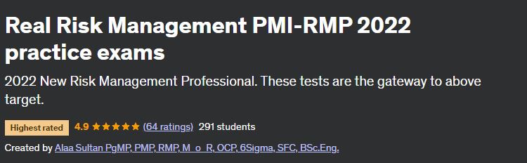 Real Risk Management PMI-RMP 2022 practice exams 