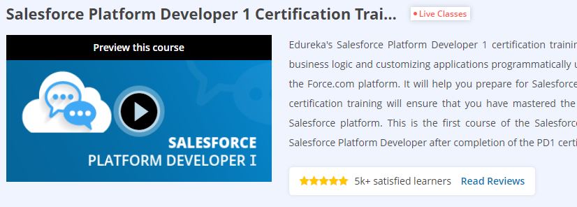 Salesforce Platform Developer 1 Certification Train