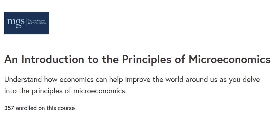 An Introduction to the Principles of Microeconomics