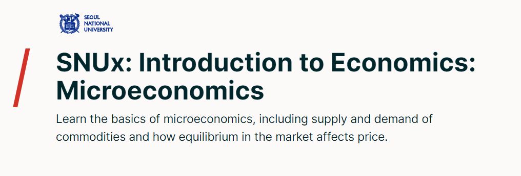 Introduction to Economics: Microeconomics