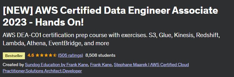 [NEW] AWS Certified Data Engineer Associate 2023 - Hands On!