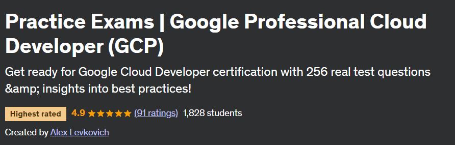 Practice Exams | Google Professional Cloud Developer (GCP)