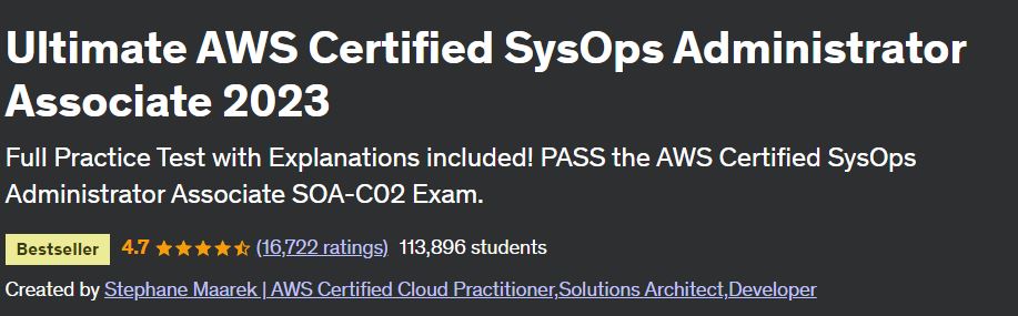 Ultimate AWS Certified SysOps Administrator Associate 2023