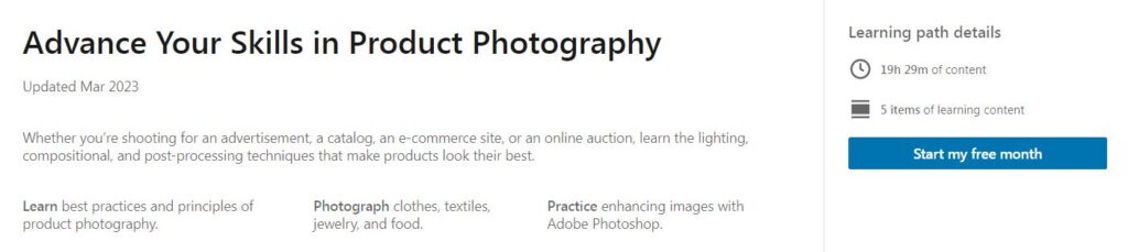 Advance Your Skills in Product Photography