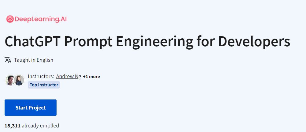 ChatGPT Prompt Engineering for Developers