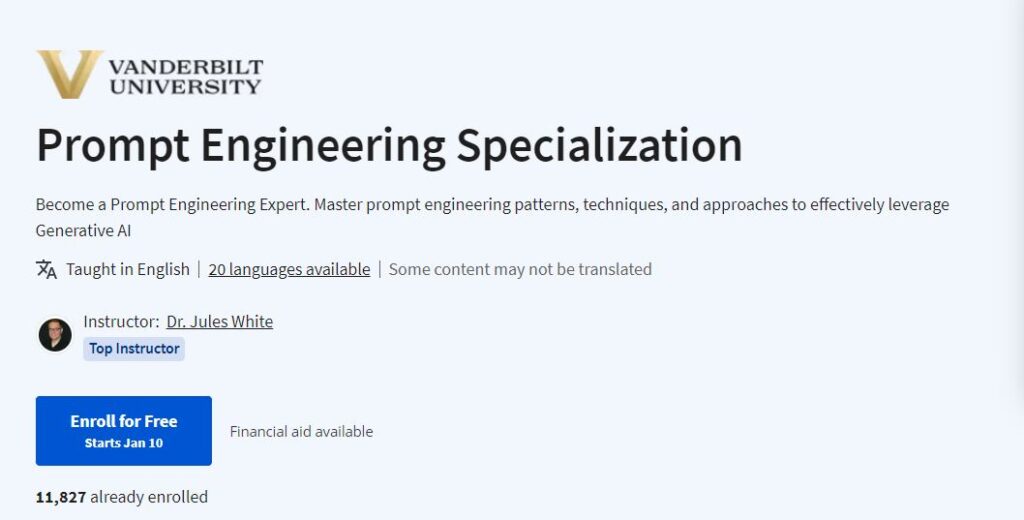 Prompt Engineering Specialization