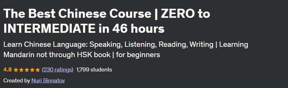 The Best Chinese Course | ZERO to INTERMEDIATE in 46 hours