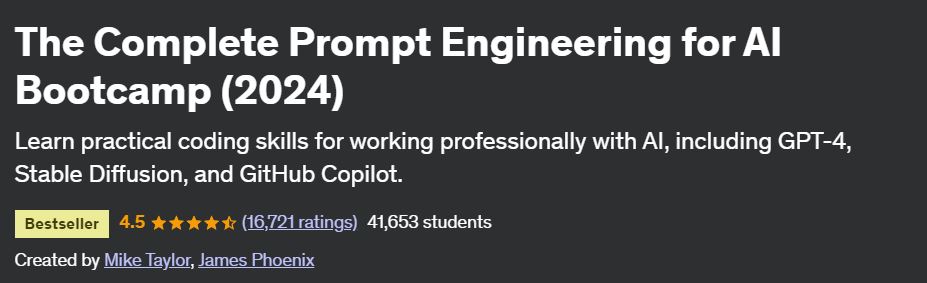 The Complete Prompt Engineering for AI Bootcamp (2024)