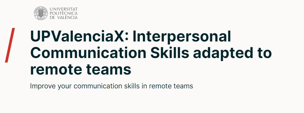 Interpersonal Communication Skills adapted to remote teams