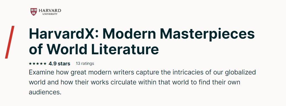 Modern Masterpieces of World Literature